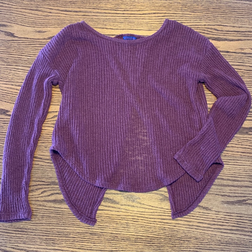 Dark Purple Aeropostale Open Back Sweater!